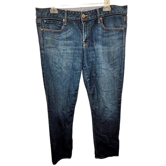 Gap 1969 Blue Denim Real Straight Jeans Vintage Y2K Straight Leg - Picture 1 of 16